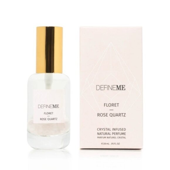🆕 NWT DefineMe Floret Rose Quartz Crystal Infused Fragrance Mist - Picture 1 of 5